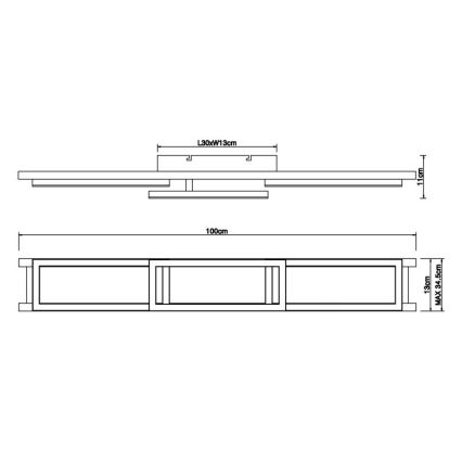 Globo - Dimbare LED plafondlamp LED/30W/230V 2700-6500K + afstandsbediening