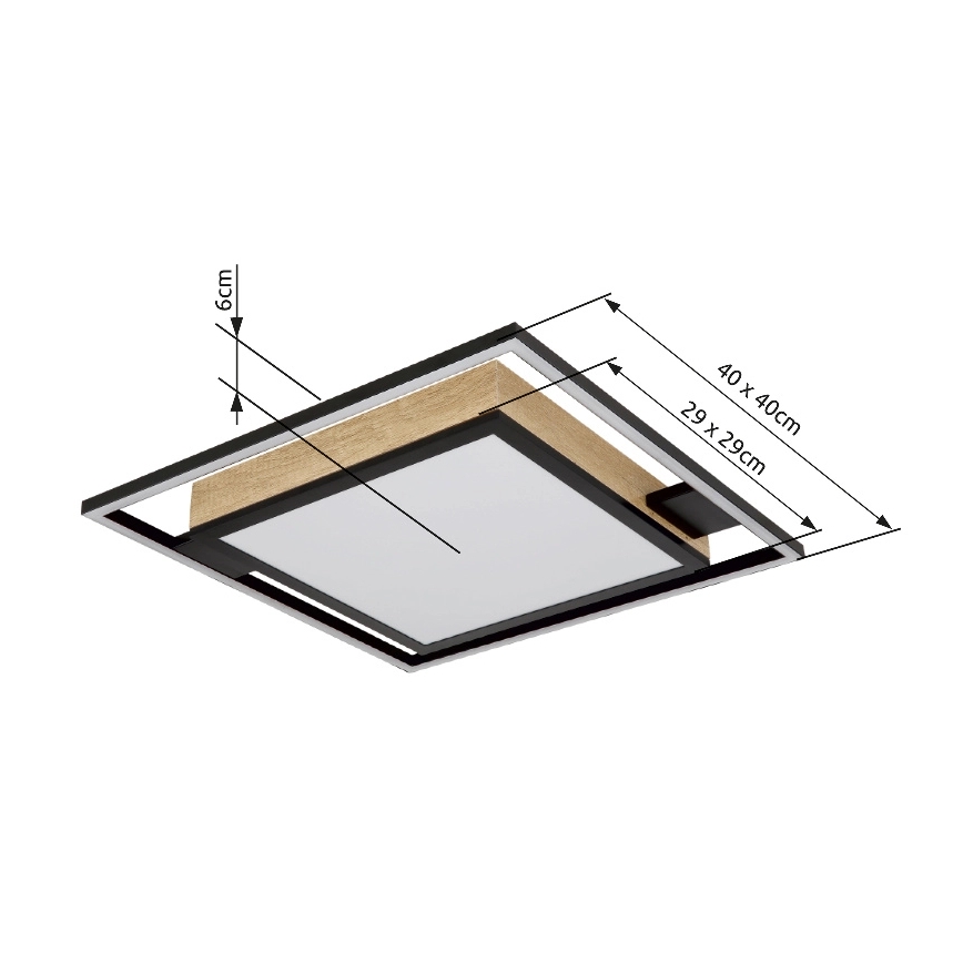 Globo - Dimbare LED plafondlamp LED/40W/230V 2700-6500K + afstandsbediening