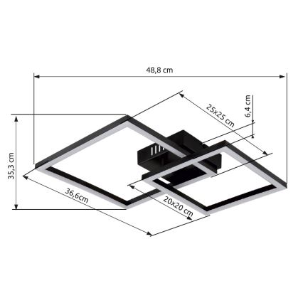 Globo - LED Plafondlamp LED/20W/230V 3000K