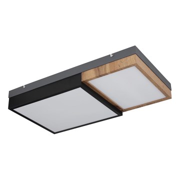 Globo 67286-30 - LED-plafondlamp GUNDI LED/30W/230V 35x65 cm bruin/zwart