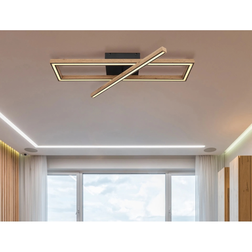 Globo 67287D1 - LED plafondlamp MANDERA LED/36W/230V 20x80 cm bruin