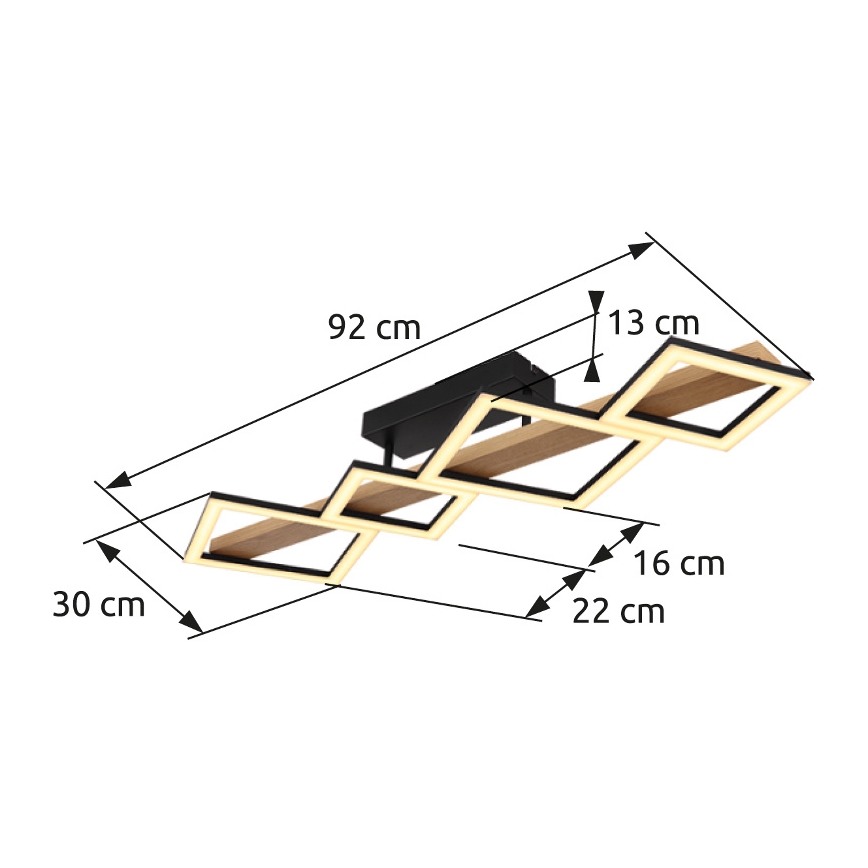 Globo - LED Plafondlamp LED/35W/230V 3000K bruin