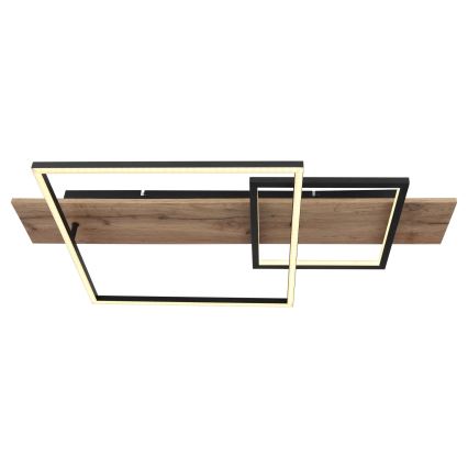 Globo 67289D1 - LED-plafondlamp VANNI LED/24W/230V 40x75 cm bruin/zwart
