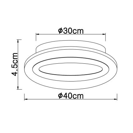 Globo - LED Plafondlamp LED/15W/230V