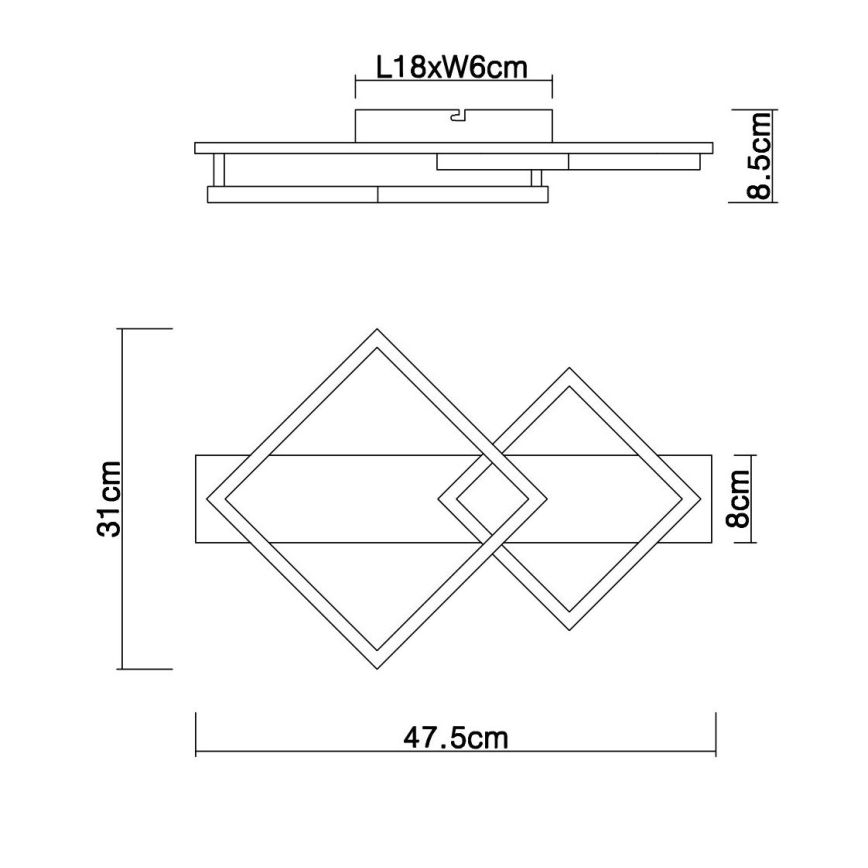 Globo - LED Plafondlamp LED/18W/230V