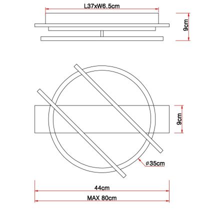 Globo - LED Plafondlamp LED/32W/230V