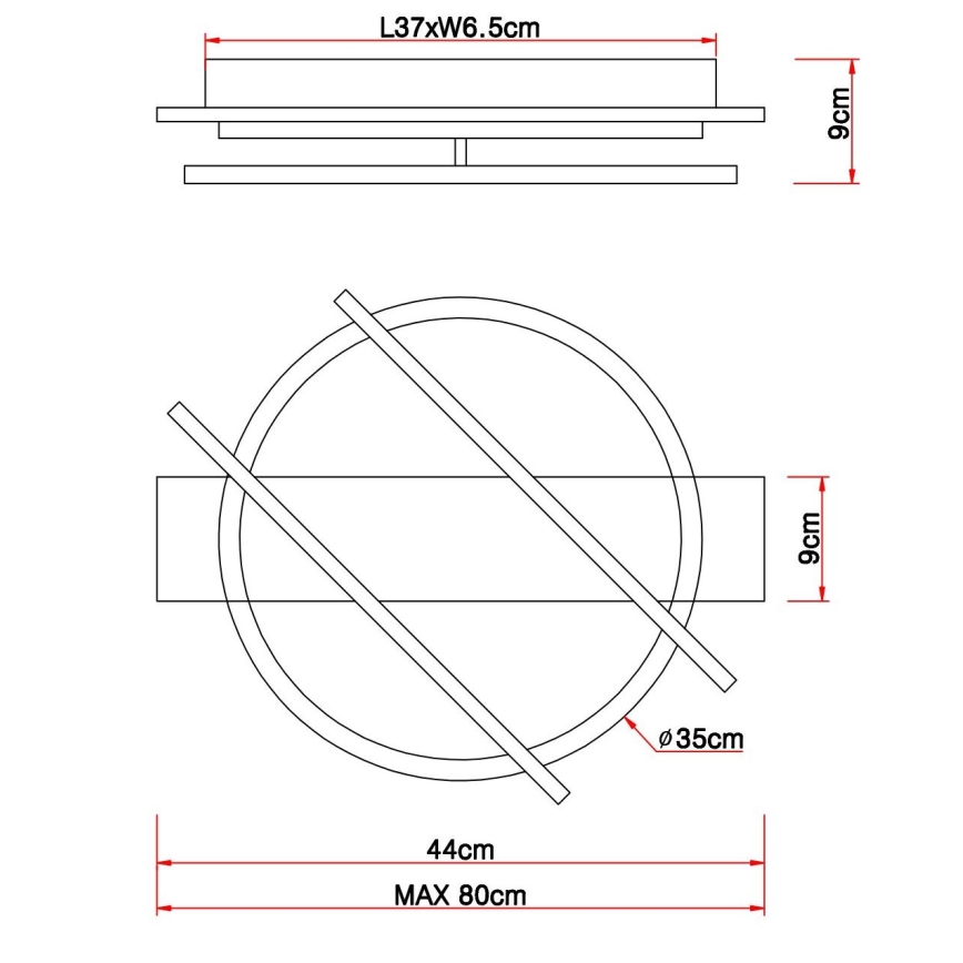 Globo - LED Plafondlamp LED/32W/230V