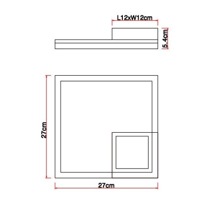 Globo - LED Plafondlamp LED/12W/230V