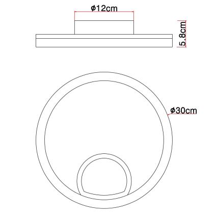 Globo - LED Plafondlamp LED/12W/230V