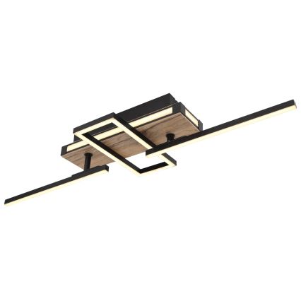 Globo 67299D2 - LED-plafondlamp COLLI LED/30W/230V 46x68 cm bruin/zwart