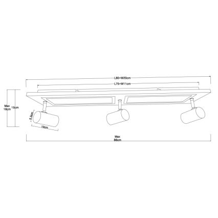 Globo - LED spot LED/24W/230V + 3xGU10/5W