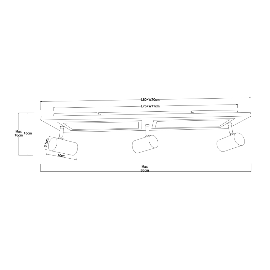 Globo - LED spot LED/24W/230V + 3xGU10/5W