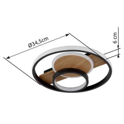 Globo - LED Plafondlamp LED/24W/230V