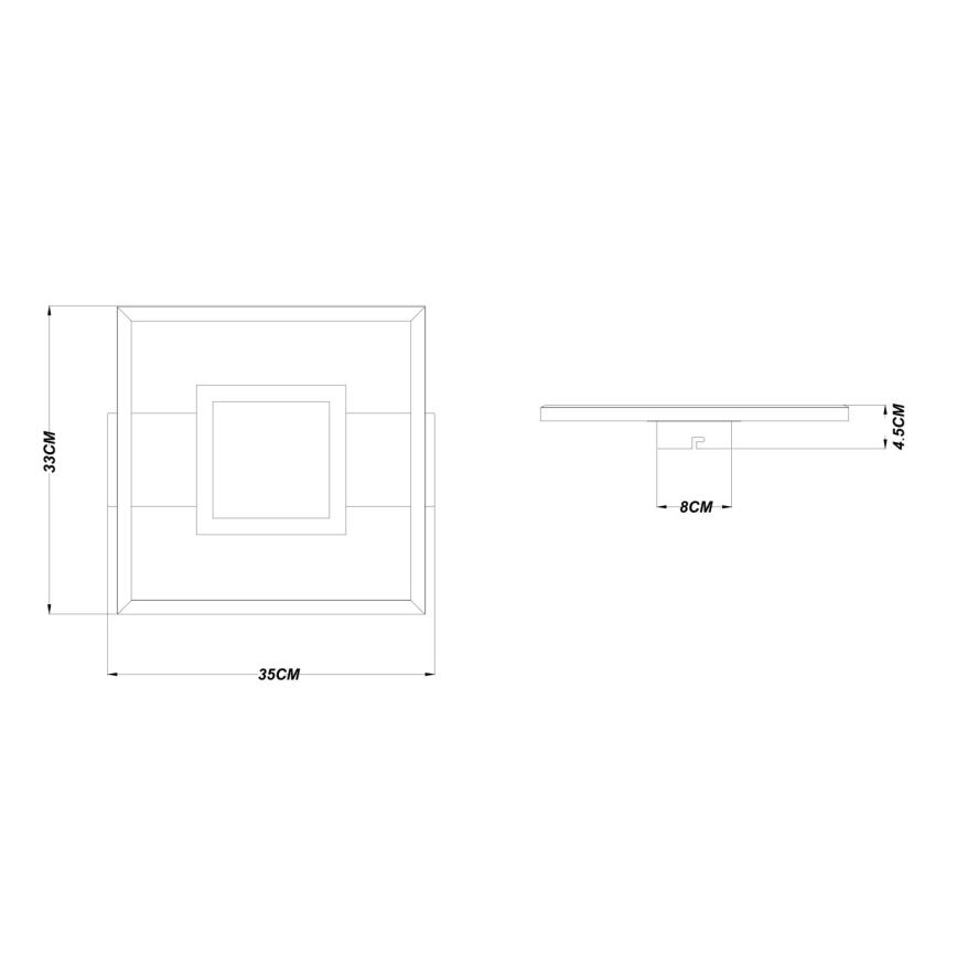 Globo - LED-plafondlamp LED/18W/230V 3000K 35x33 cm