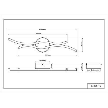 Globo - LED plafondlamp LED/12W/230V 3000K