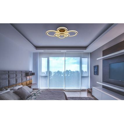 Globo - Dimbare LED Plafondlamp LED/60W/230V 2700-6000K 56x78 cm antraciet + afstandsbediening