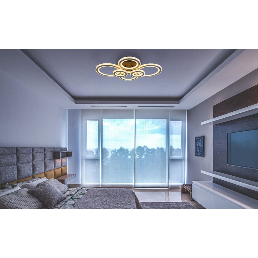 Globo - Dimbare LED Plafondlamp LED/60W/230V 2700-6000K 56x78 cm antraciet + afstandsbediening