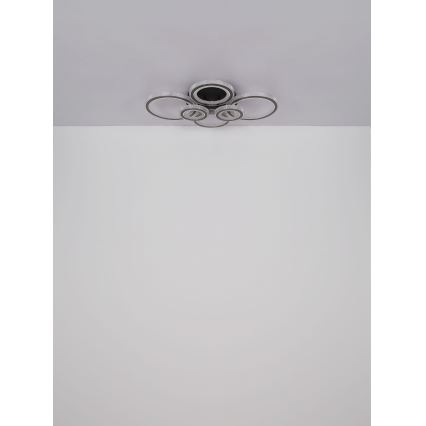 Globo - Dimbare LED Plafondlamp LED/60W/230V 2700-6000K 56x78 cm antraciet + afstandsbediening