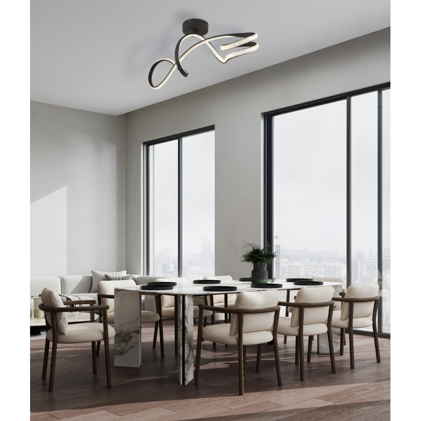 Globo - LED Bevestigde Hanglamp LED/30W/230V zwart