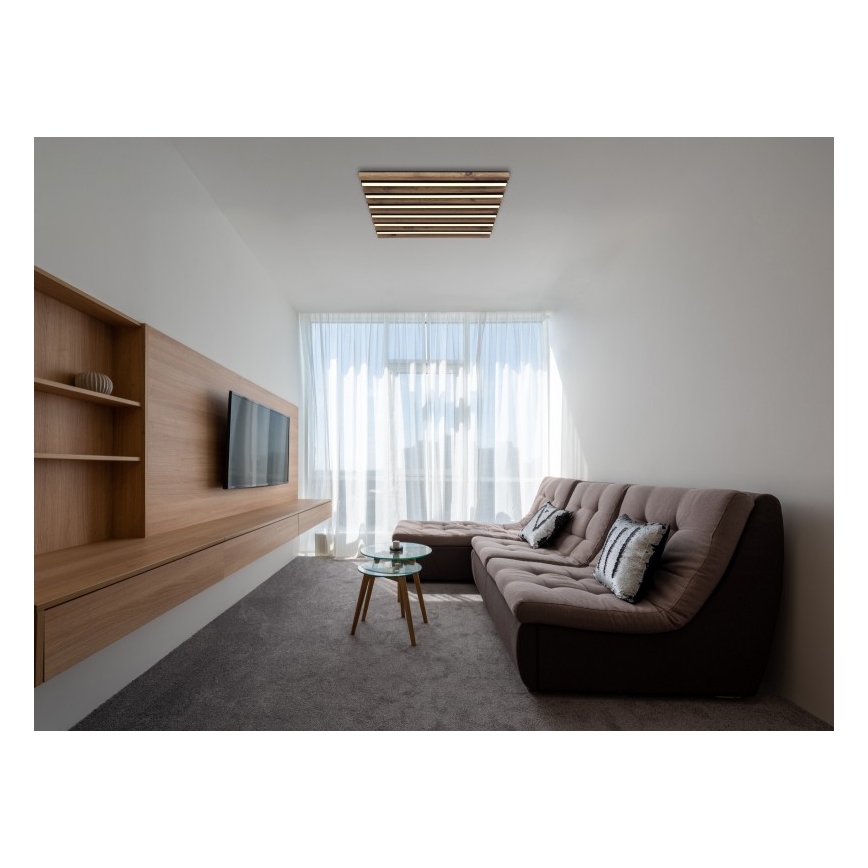 Globo - LED plafondlamp LED/30W/230V 3000K 45x45 cm hout