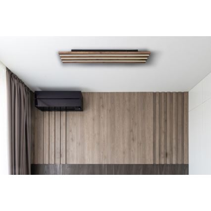 Globo - LED plafondlamp LED/30W/230V 3000K 80x20 cm hout