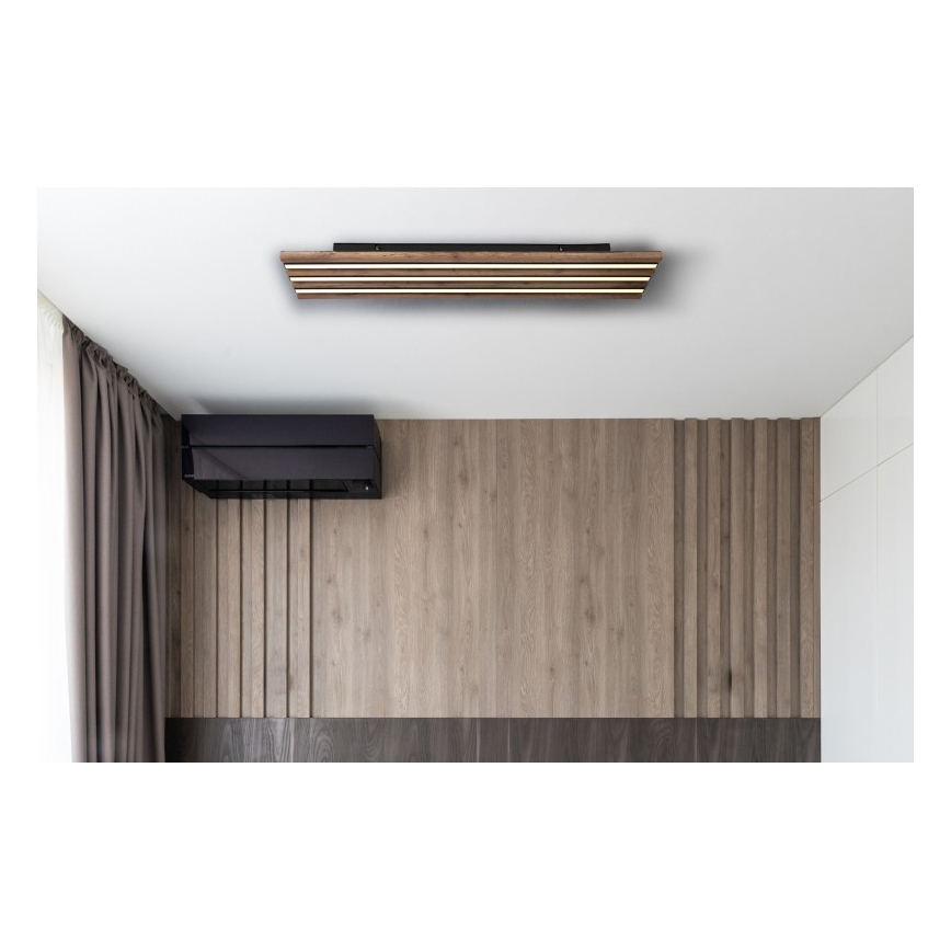 Globo - LED plafondlamp LED/30W/230V 3000K 80x20 cm hout
