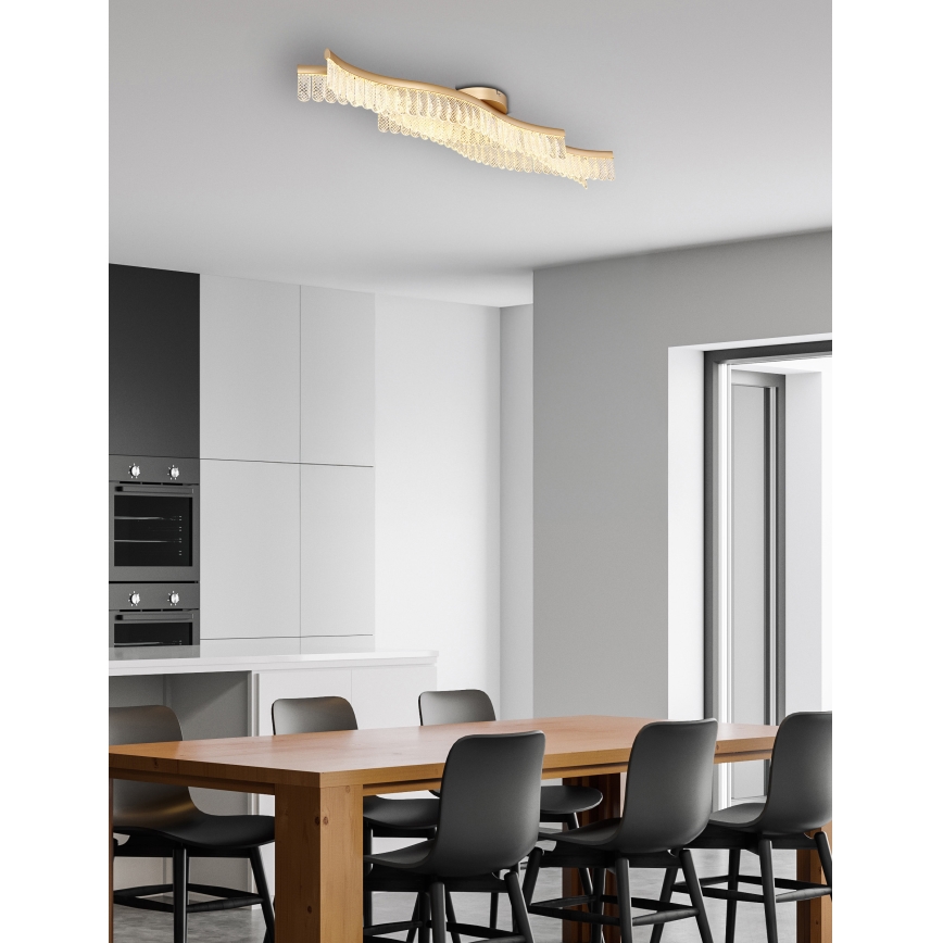 Globo - LED plafondlamp LED/35W/230V 3200K 18x108 cm goud