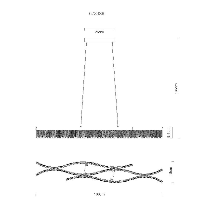 Globo - LED Hanglamp aan een koord LED/35W/230V 3200K mat chroom