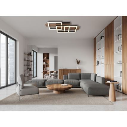 Globo - LED Plafondlamp LED/24W/230V 3000K 33x58 cm bruin/zwart