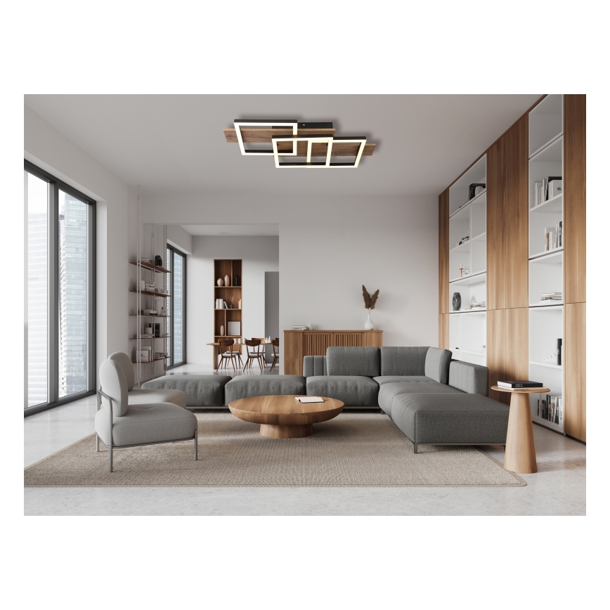 Globo - LED Plafondlamp LED/24W/230V 3000K 33x58 cm bruin/zwart