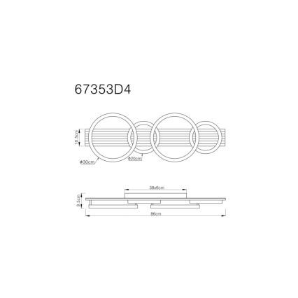 Globo - LED plafondlamp LED/30W/230V 3000K 30x86 cm