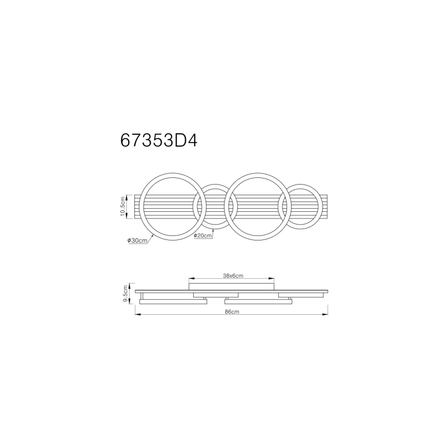 Globo - LED plafondlamp LED/30W/230V 3000K 30x86 cm
