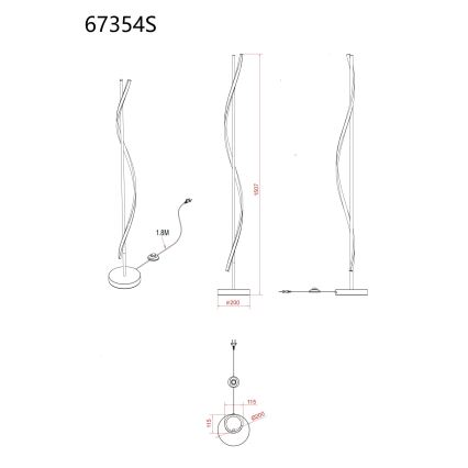 Globo - LED vloerlamp LED/30W/230V 3000K