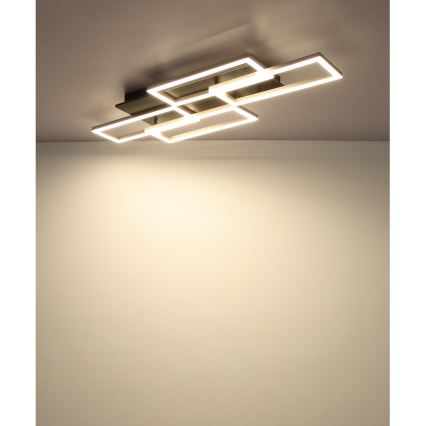 Globo - Dimbare LED-plafondlamp LED/40W/230V 2700-6500K 32,5x87,5 cm zwart + afstandsbediening