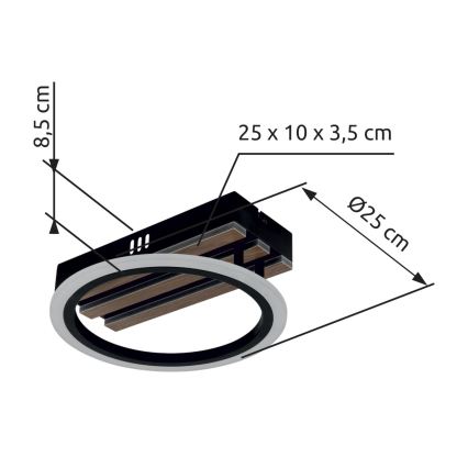 Globo - LED plafondlamp LED/10W/230V 3000/4200/6000K