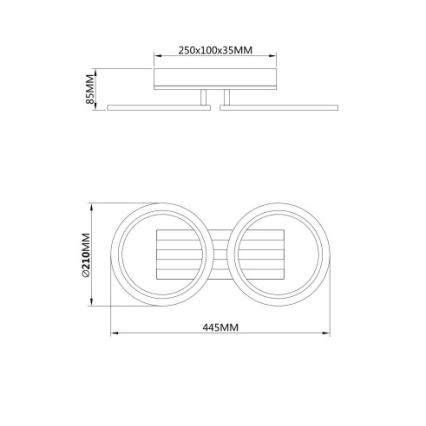 Globo - LED-plafondlamp LED/15W/230V 3000/4200/6000K