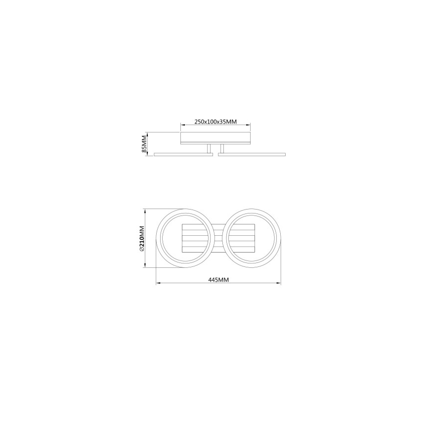 Globo - LED plafondlamp LED/15W/230V 3000/4200/600K 21x44,5 cm