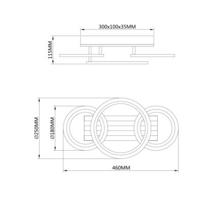 Globo - LED plafondlamp LED/21W/230V 3000/4200/6000K