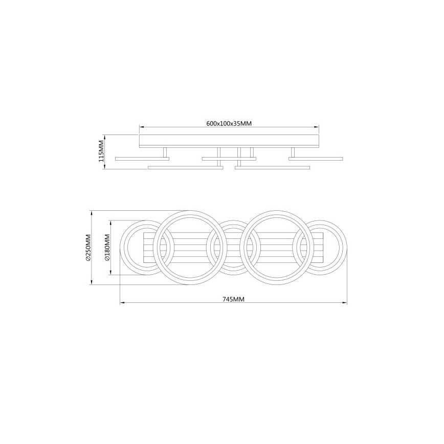Globo - LED plafondlamp LED/34W/230V 3000/4200/6000K