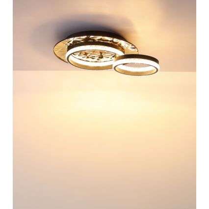 Globo - LED Plafondlamp LED/24W/230V 3000K 40x50,5 cm zwart/goud