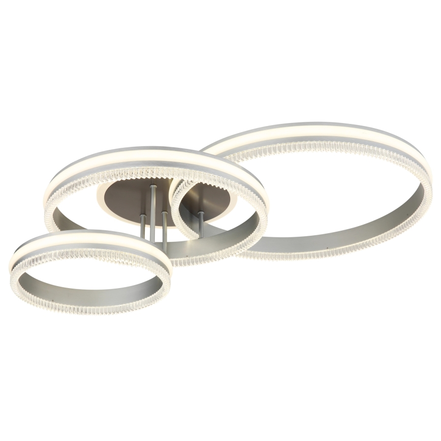 Globo - Dimbare LED-plafondlamp LED/72W/230V 2700-6000K zilverkleurig + afstandsbediening