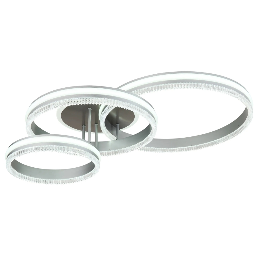 Globo - Dimbare LED-plafondlamp LED/72W/230V 2700-6000K zilverkleurig + afstandsbediening