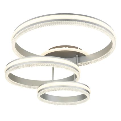 Globo - Dimbare LED-plafondlamp LED/72W/230V 2700-6000K zilverkleurig + afstandsbediening