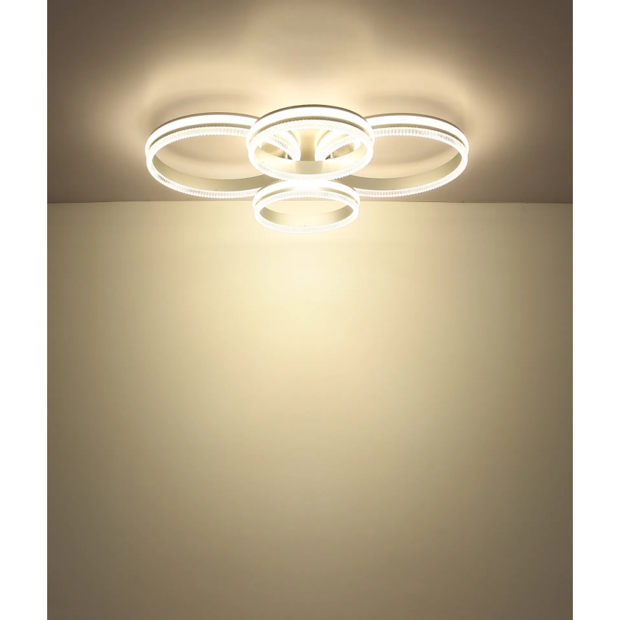 Globo - Dimbare LED-plafondlamp LED/90W/230V 2700-6000K zilver + afstandsbediening