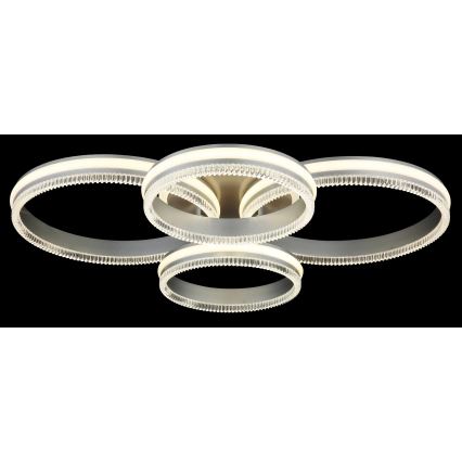 Globo - Dimbare LED-plafondlamp LED/90W/230V 2700-6000K zilver + afstandsbediening