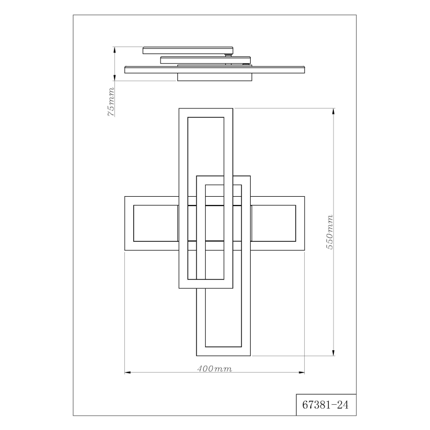 Globo - LED-plafondlamp LED/24W/230V 3000/4000/6000K