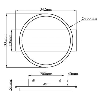 Globo - LED-plafondlamp LED/24W/230V 4000K 30x34,2 cm