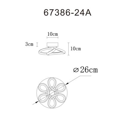 Globo - LED plafondlamp LED/24W/230V 2700/4000/6000K diameter 26 cm zwart