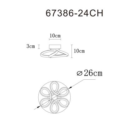 Globo - LED plafondlamp LED/24W/230V 2700/4000/6000K diameter 26 cm goud