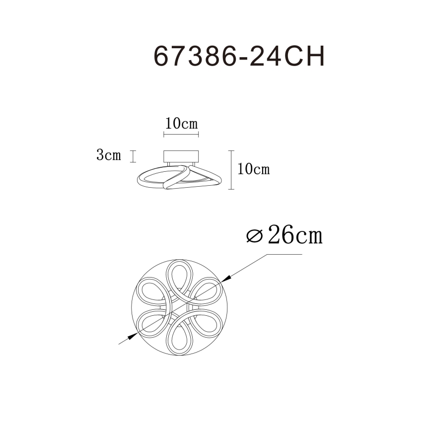 Globo - LED plafondlamp LED/24W/230V 2700/4000/6000K diameter 26 cm goud
